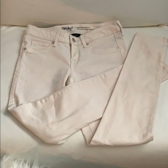 Mossimo Off White Skinny Jeans, Size 0 - Picture 3 of 3